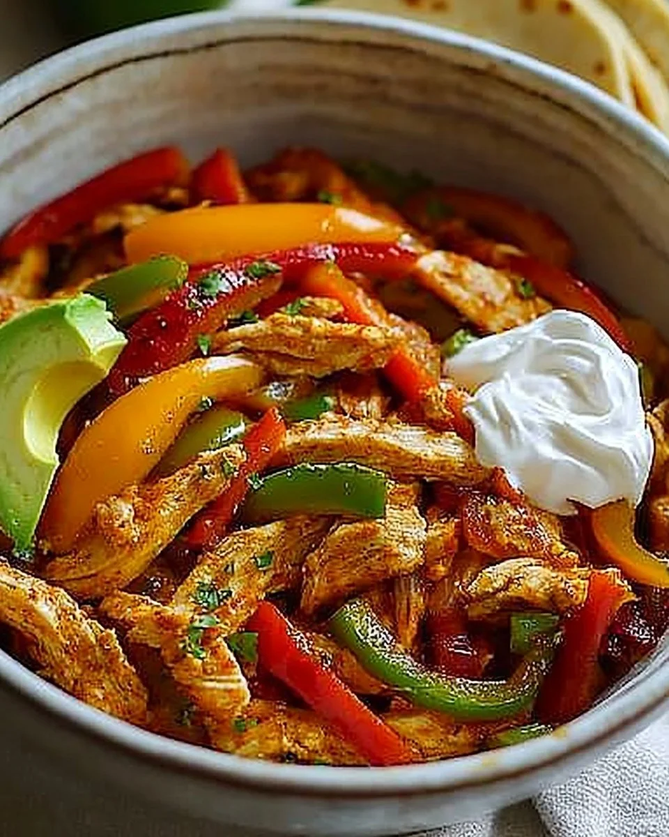 Easy Crockpot Chicken Fajitas