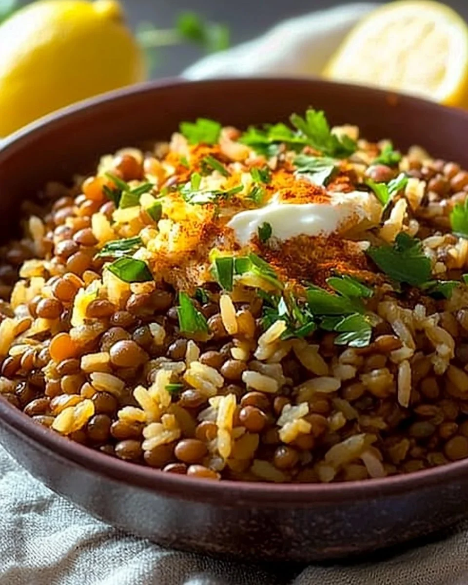 Easy Mediterranean Lentils and Rice
