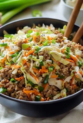 Healthy Egg Roll in a Bowl recipe with fresh vegetables and savory flavors