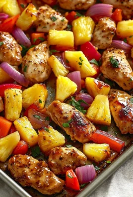 Delicious Hawaiian Chicken Sheet Pan with vibrant vegetables and tropical toppings