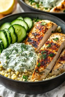 Herbed Chicken and Couscous Bowls with Tzatziki
