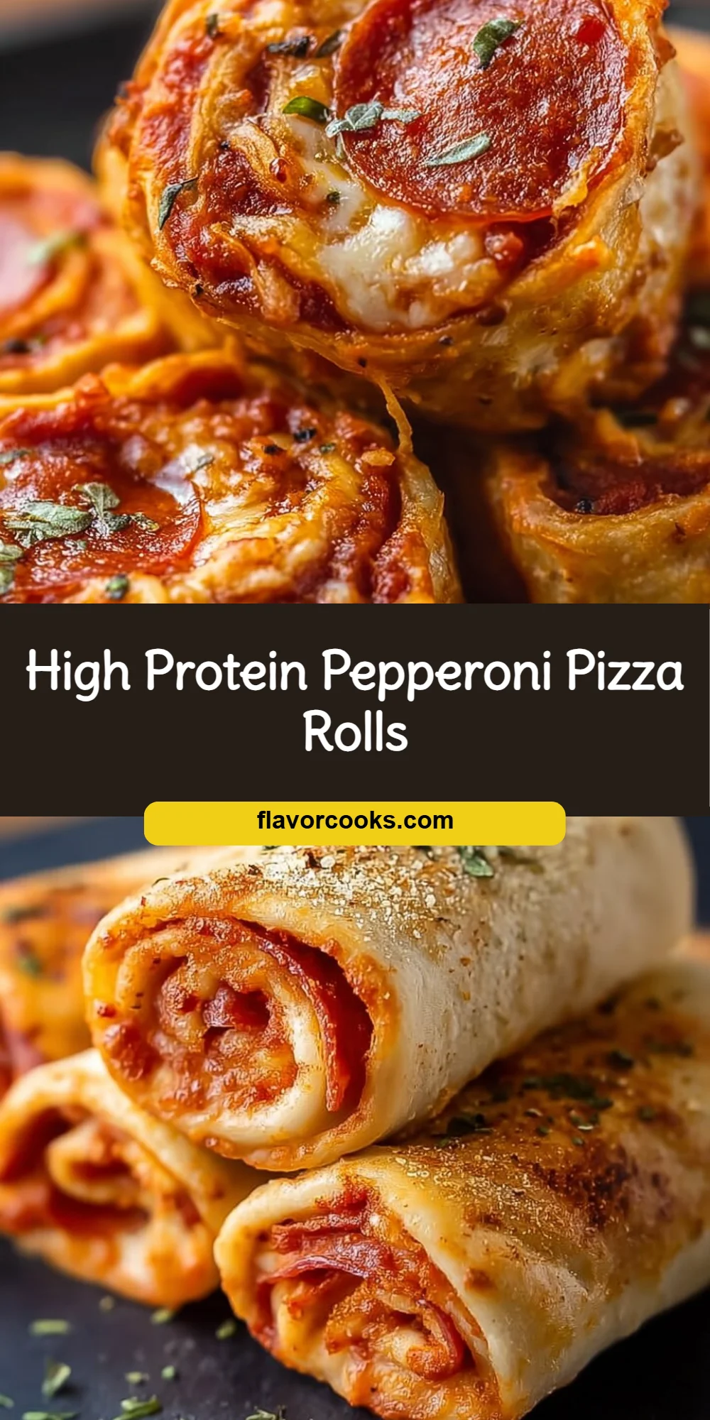 High Protein Pepperoni Pizza Rolls