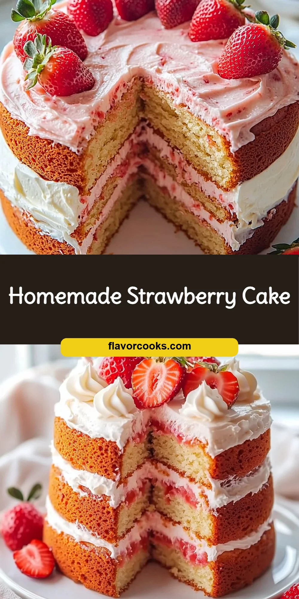 Homemade Strawberry Cake