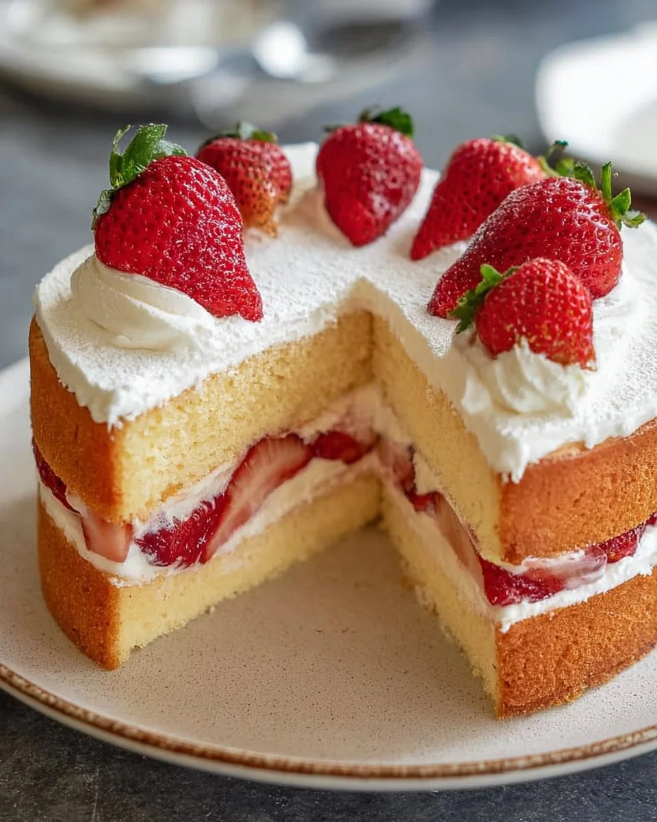 Japanese Strawberry Sponge Cake (Strawberry Shortcake)