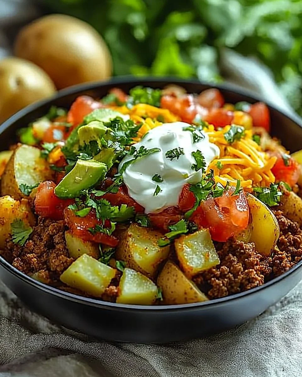 Loaded Potato Taco Bowl