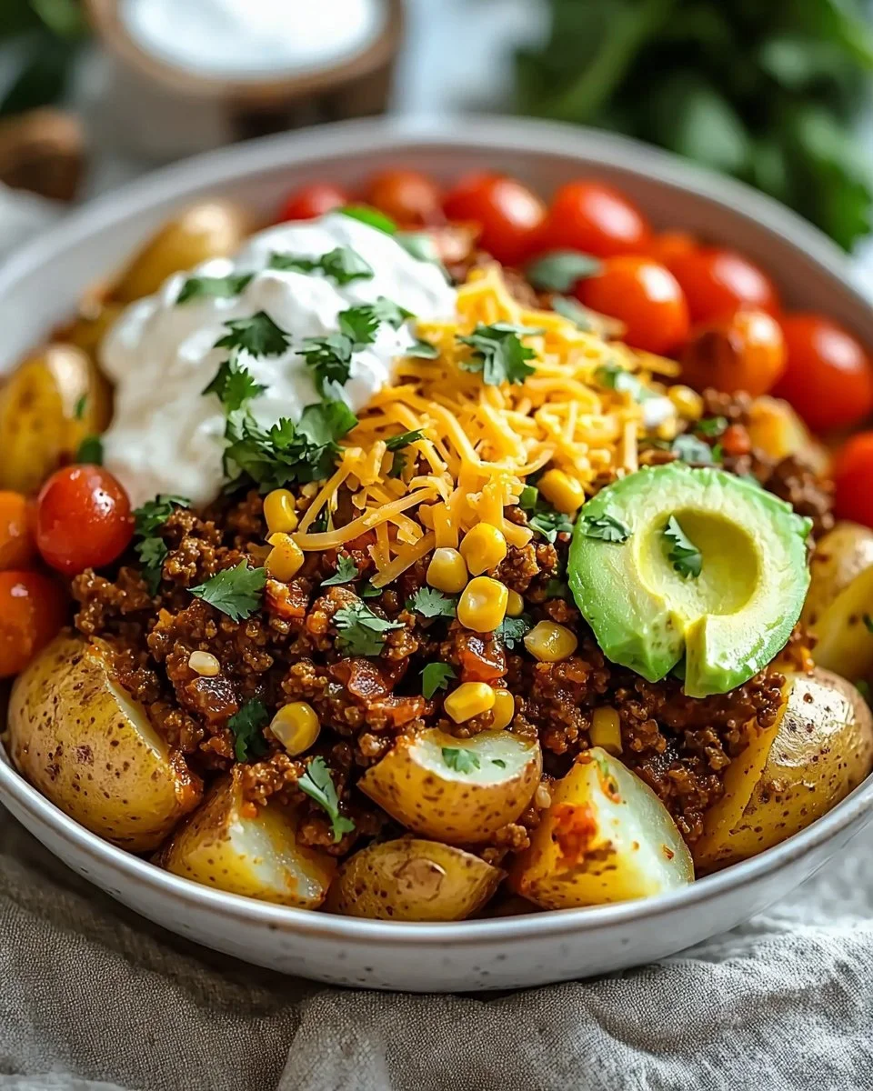 Loaded Potato Taco Bowl