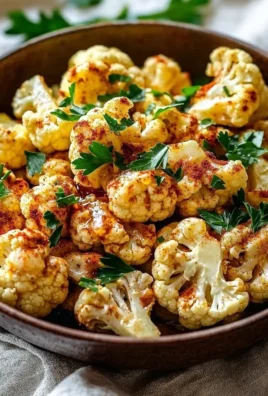 Dish of Moroccan Cauliflower drizzled with tahini and honey sauce, garnished beautifully.