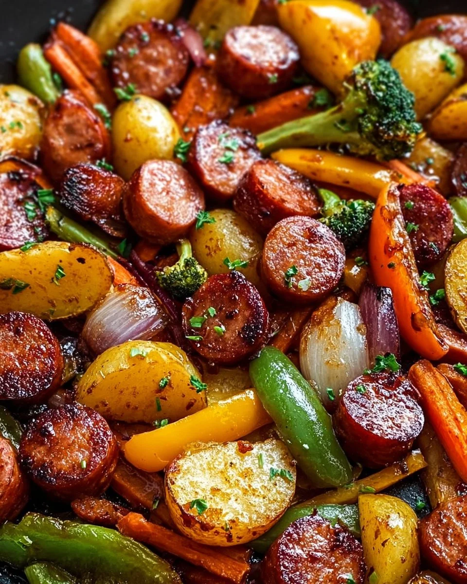 One-Pan Honey Garlic Kielbasa & Veggies: Easy Family Delight
