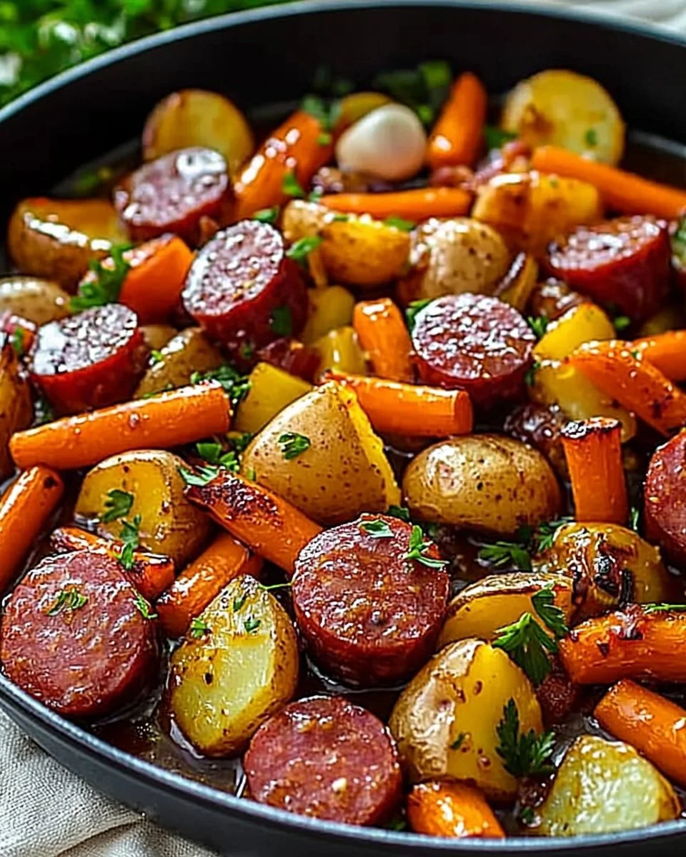One-Pan Honey Garlic Kielbasa & Veggies: Easy Family Delight