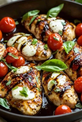 Juicy chicken in balsamic sauce, prepared in a one-pan dish.