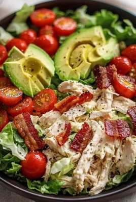 Savory BLT chicken salad featuring bacon, lettuce, and grilled chicken
