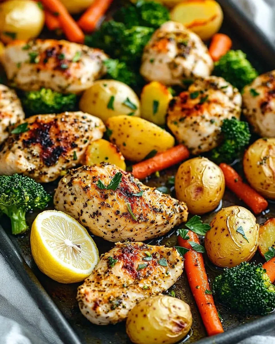 Sheet Pan Lemon Herb Chicken and Vegetables