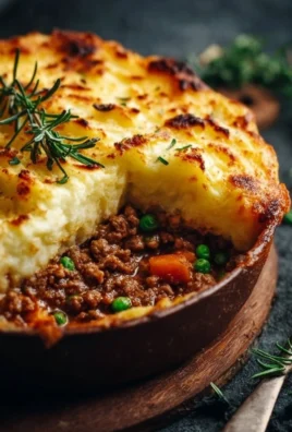 Delicious homemade Shepherd's Pie with meat and mashed potatoes