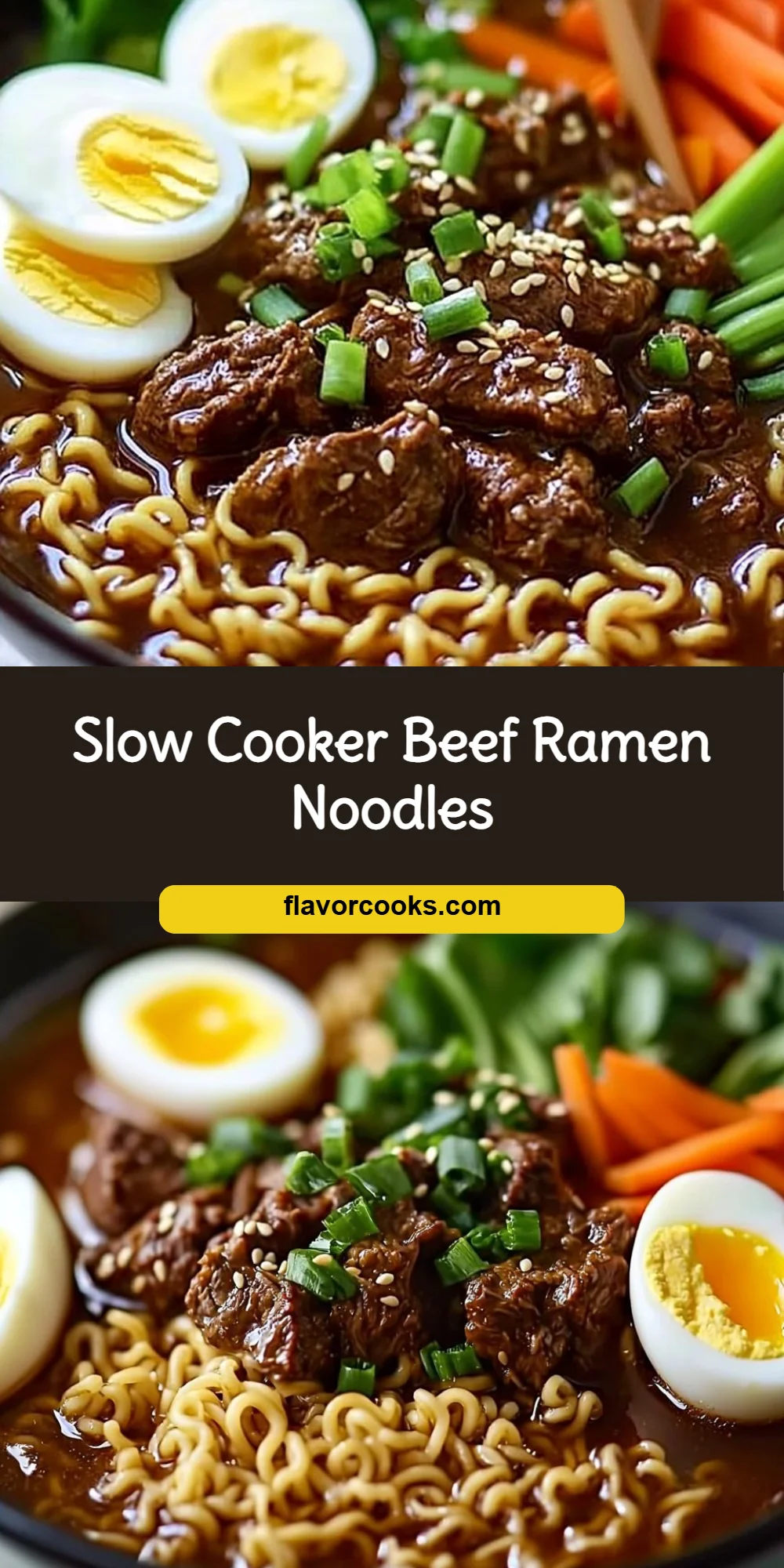 Slow Cooker Beef Ramen Noodles