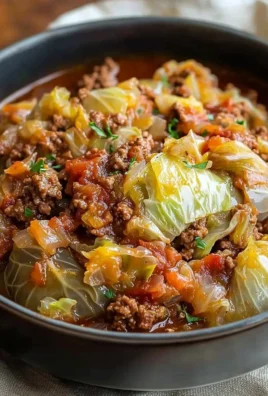 Delicious slow cooker unstuffed cabbage rolls in a pot