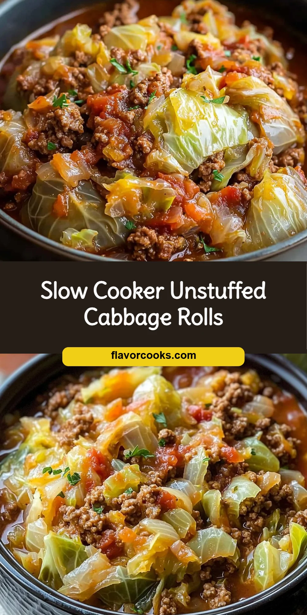 Slow Cooker Unstuffed Cabbage Rolls