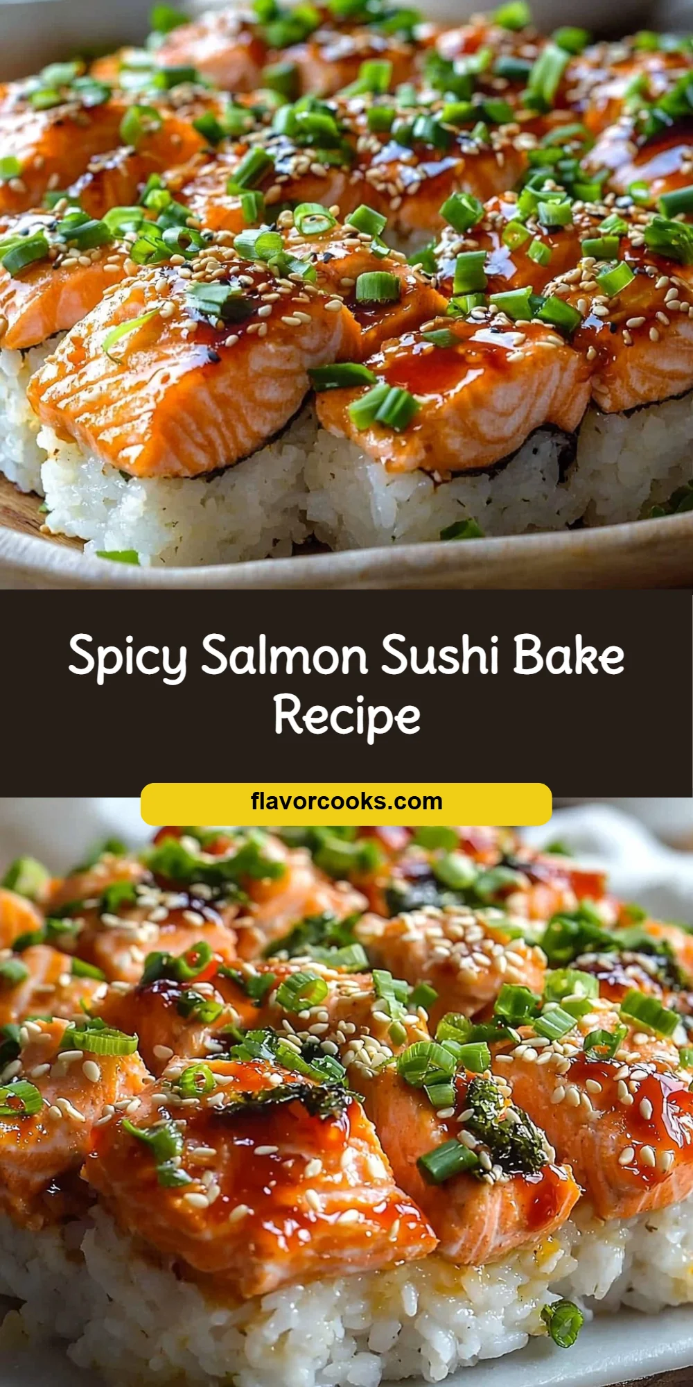 Spicy Salmon Sushi Bake Recipe