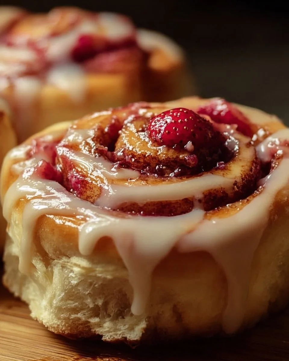 Strawberry Cheesecake Cinnabon Rolls