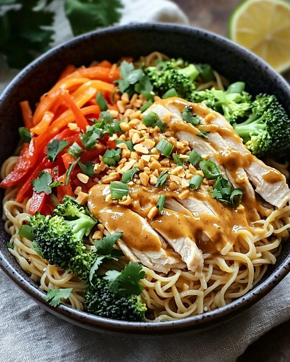 Thai Peanut Chicken Noodle Bowls