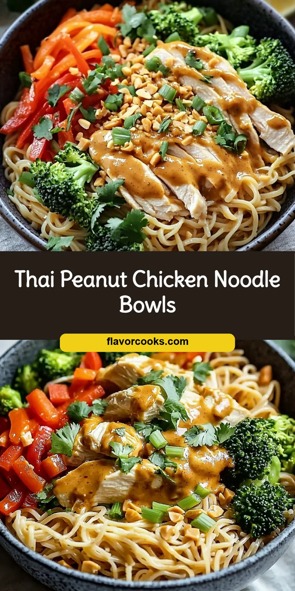 Thai Peanut Chicken Noodle Bowls