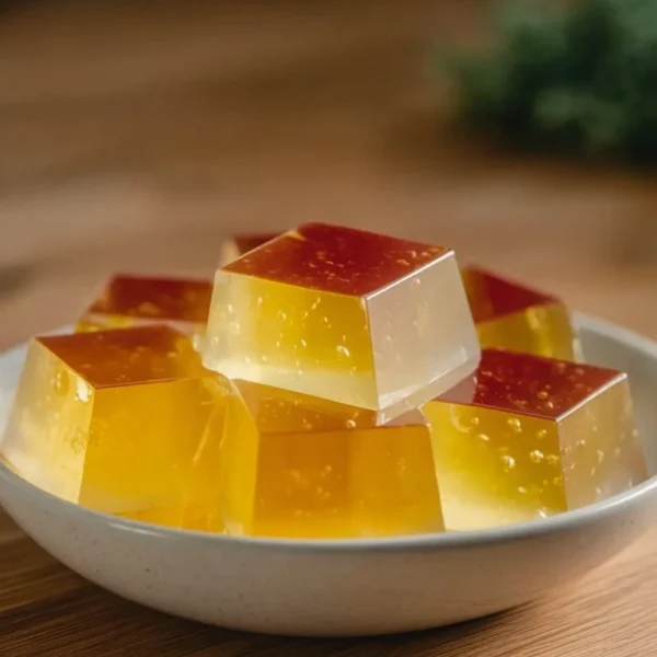 Gelatin trick recipe being prepared in a vibrant kitchen setting.